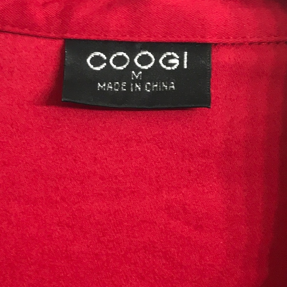 COOGI Button Down Shirt Dress with Elastic Belt - Picture 8 of 8